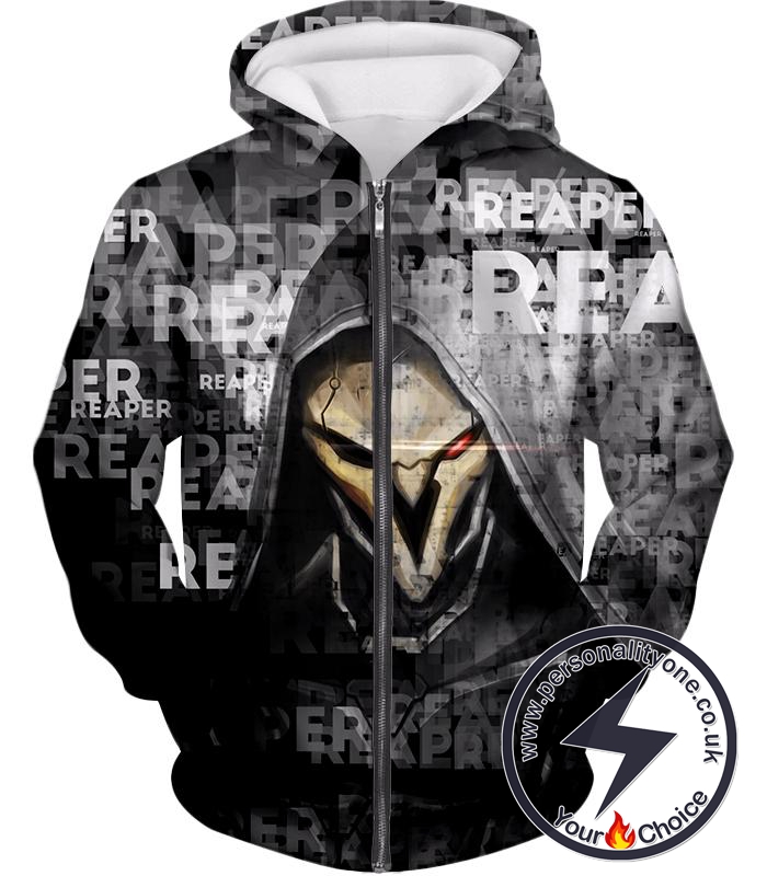 Overwatch Black Ghost Reaper Zip Up Hoodie